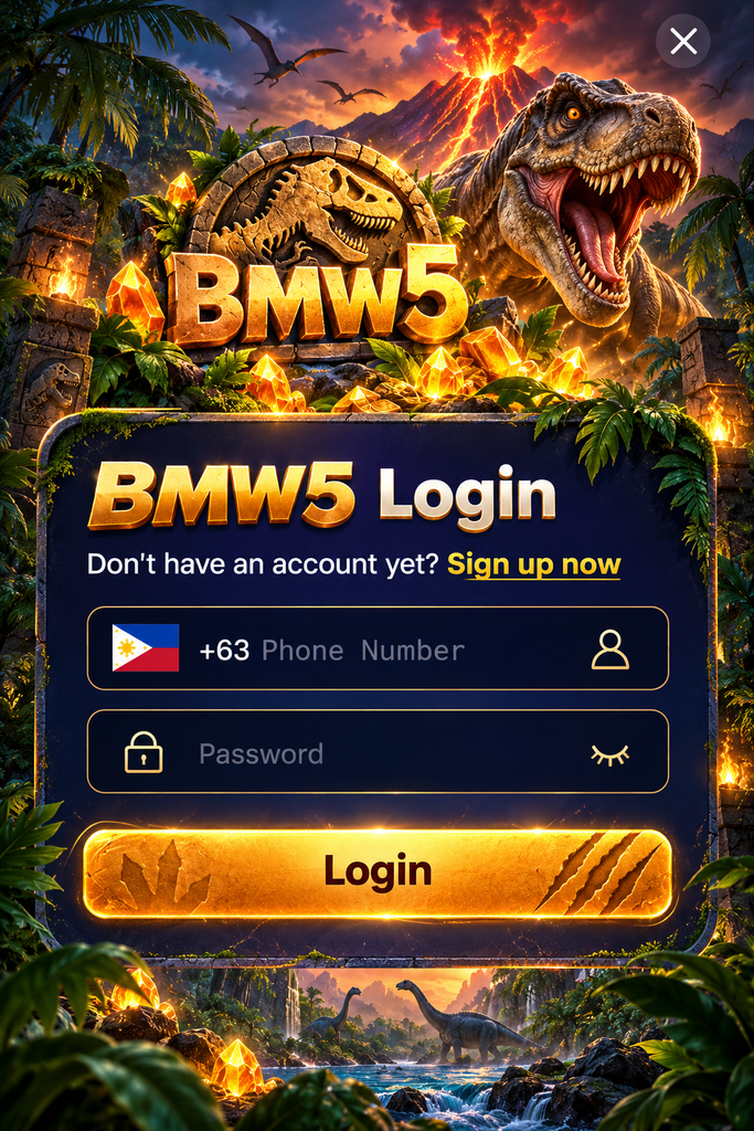BMW5 Login Jurassic dinosaur theme