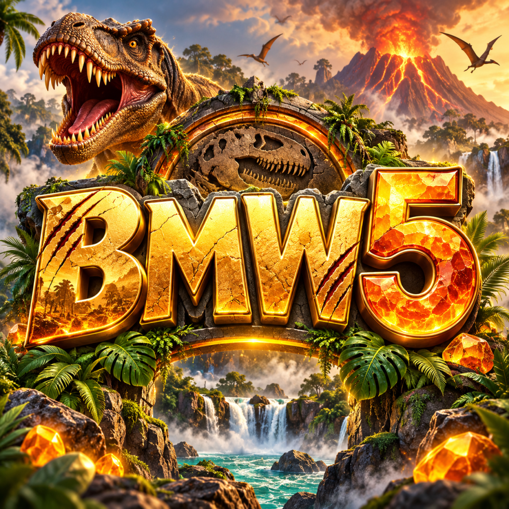 BMW5 Jurassic dinosaur game logo